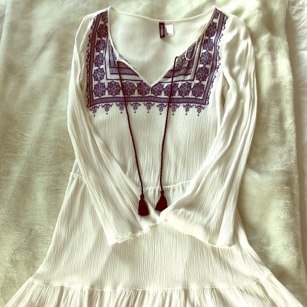 H&M White Bohemian Summer Dress.
